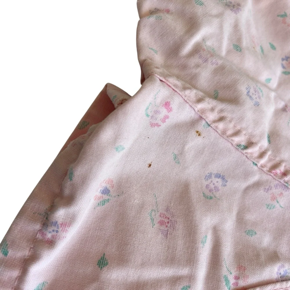 Vintage Osh Kosh Bgosh Vestbak Overalls Pink Floral Shortalls USA Size 12M